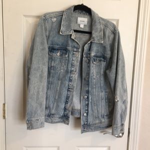 Old Navy Distressed Jean Jacket XL